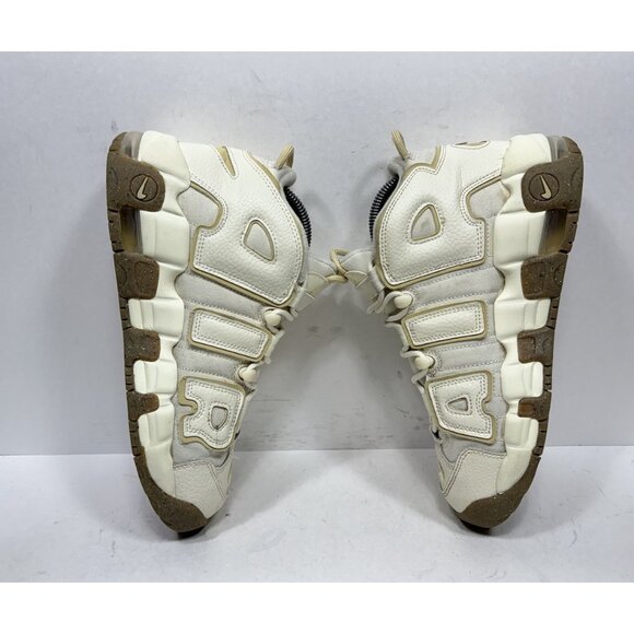 Nike Air More Uptempo GS Coconut Milk Team Gold Sneakers 7Y Women 8.5 DX1939-100 - Picture 7 of 10